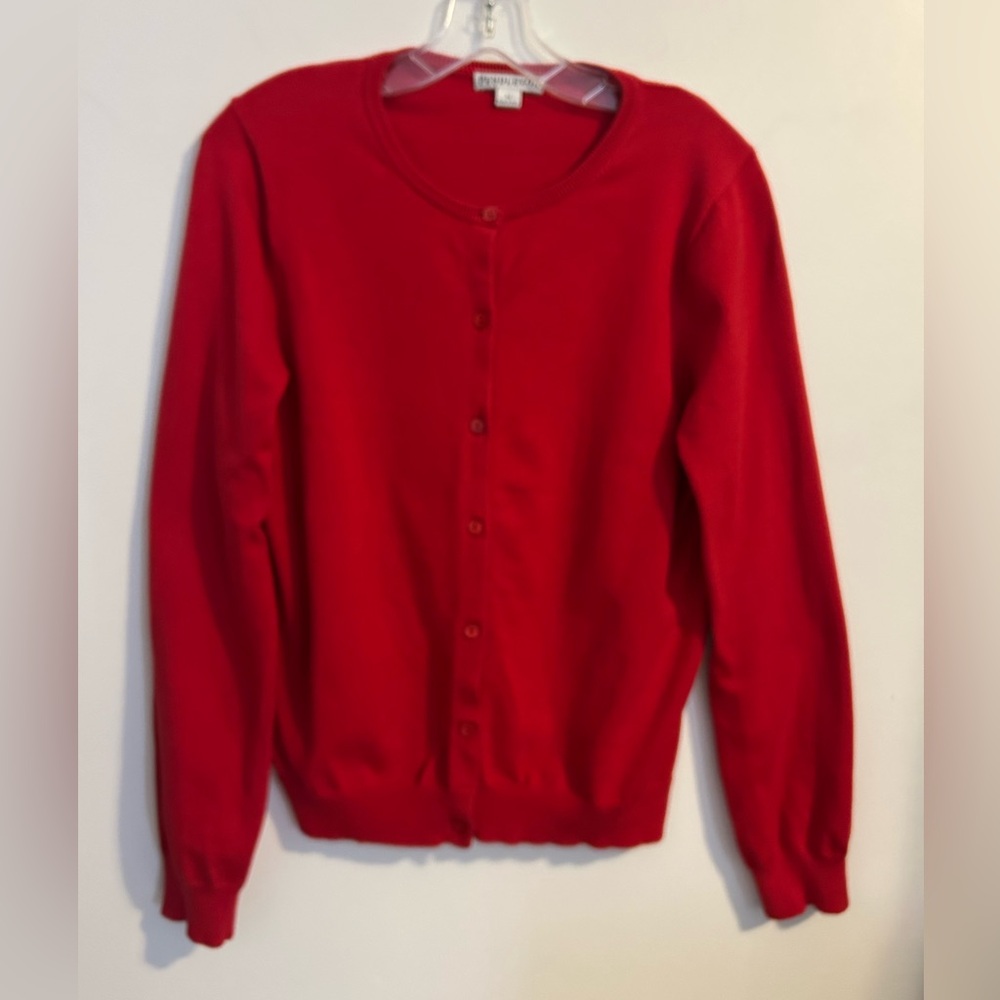 Pendleton Red Cardigan Sweater academia preppy